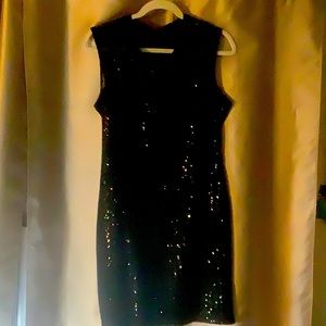 Gorgeous black sleeveless sequined dress. Size M/M Express